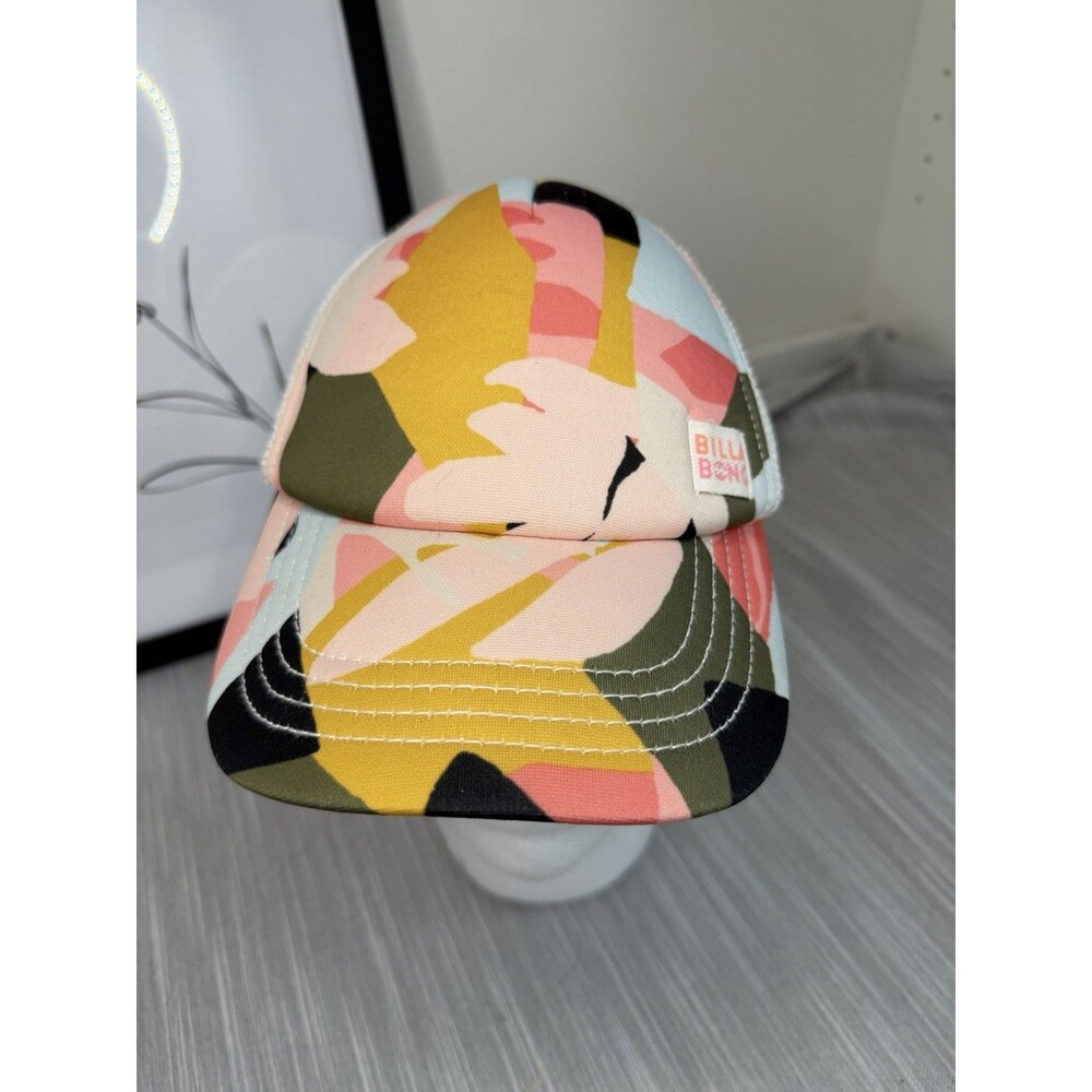 Billabong Hat Cap Teens One Size Floral Trucker Mesh Snapback Casual Summer